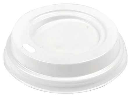 Крышка для стакана Интерпластик-2001 62 мм белая без носика (1000 шт.)