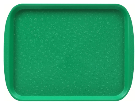 Поднос столовый Клен 355 С 330х260 мм (полистирол) светло-зеленый